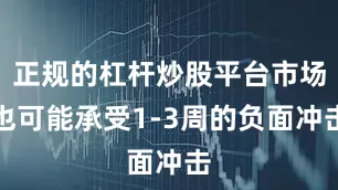 正规的杠杆炒股平台市场也可能承受1-3周的负面冲击