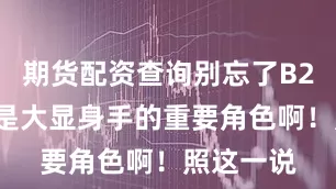 期货配资查询别忘了B21将来可是大显身手的重要角色啊！照这一说
